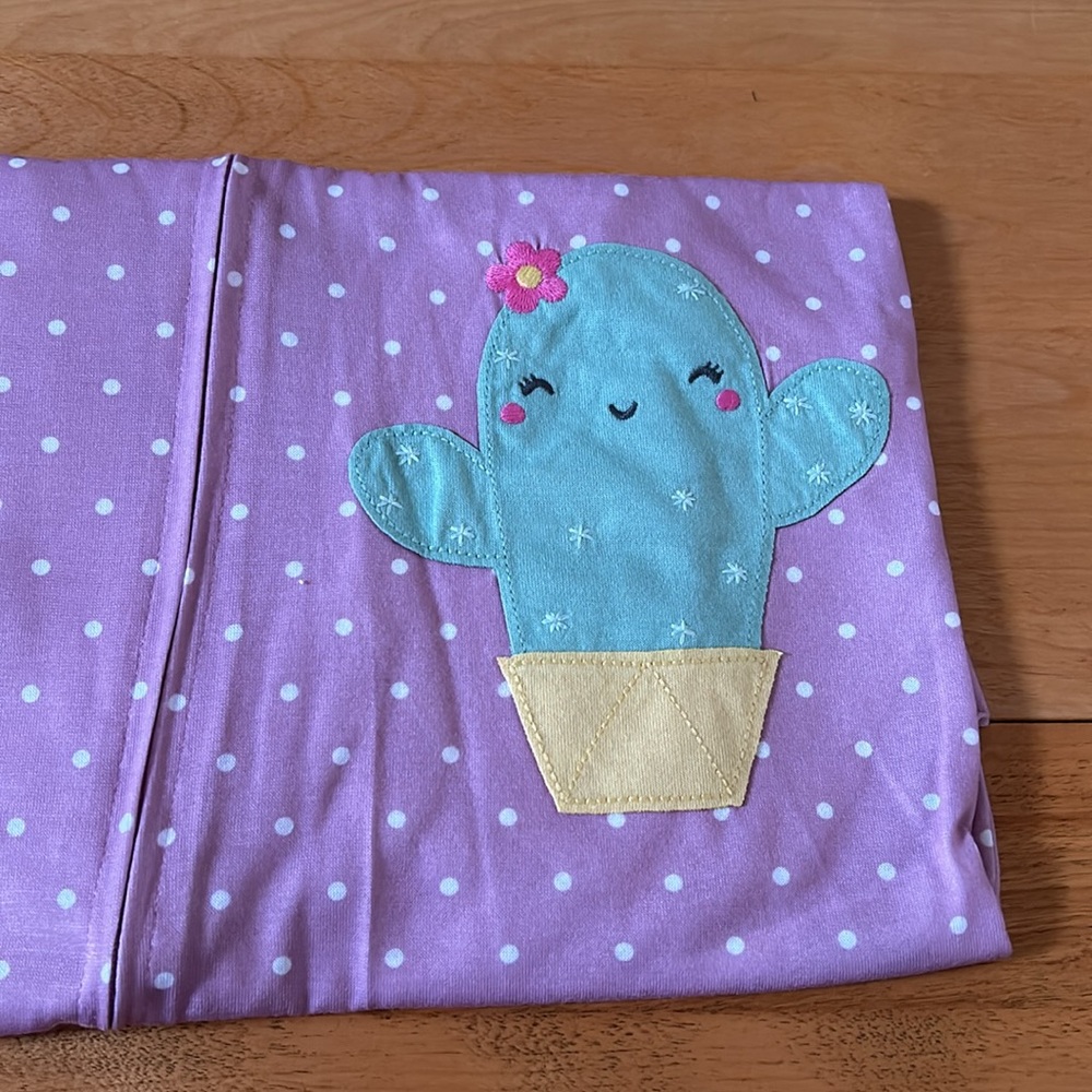 NWT Carter's Longsleeve Zippered Pajamas size 3T Pink Polka Dots Cactus